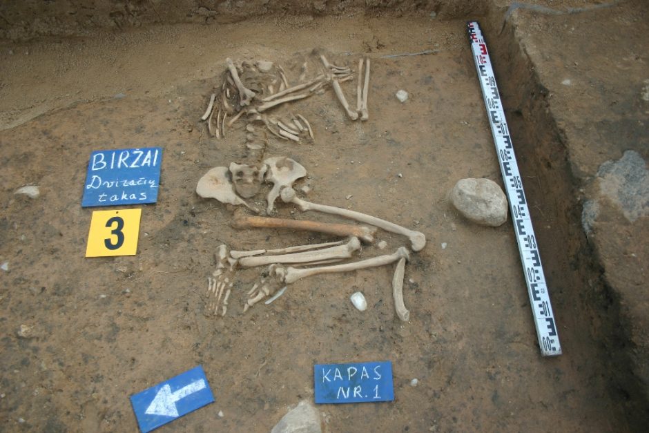 Itin retas radinys: Biržuose aptiktas neolito laikų kapas