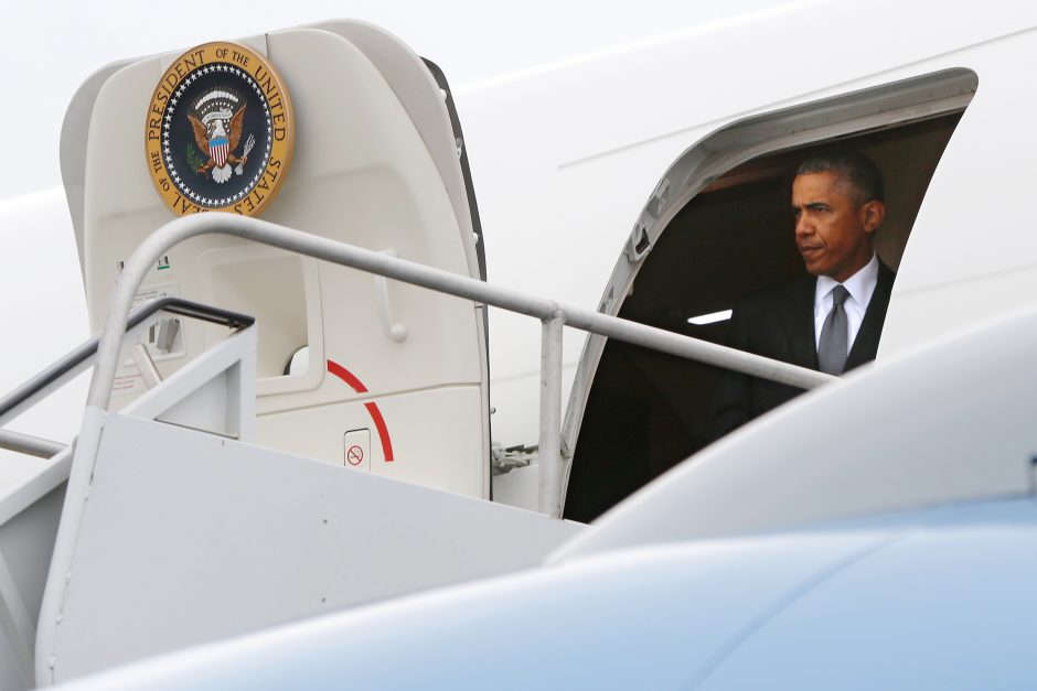 B. Obama į Taliną atskris trečiadienio rytą