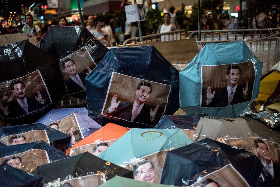 Honkongo lyderis dalyvavimu protestuose kaltina išorines jėgas