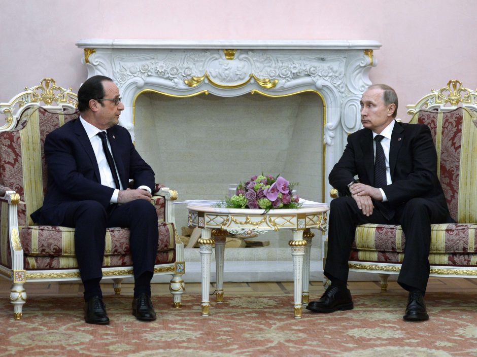 F. Hollande: yra daug sudėtingų klausimų, kuriems išspręsti reikia Rusijos