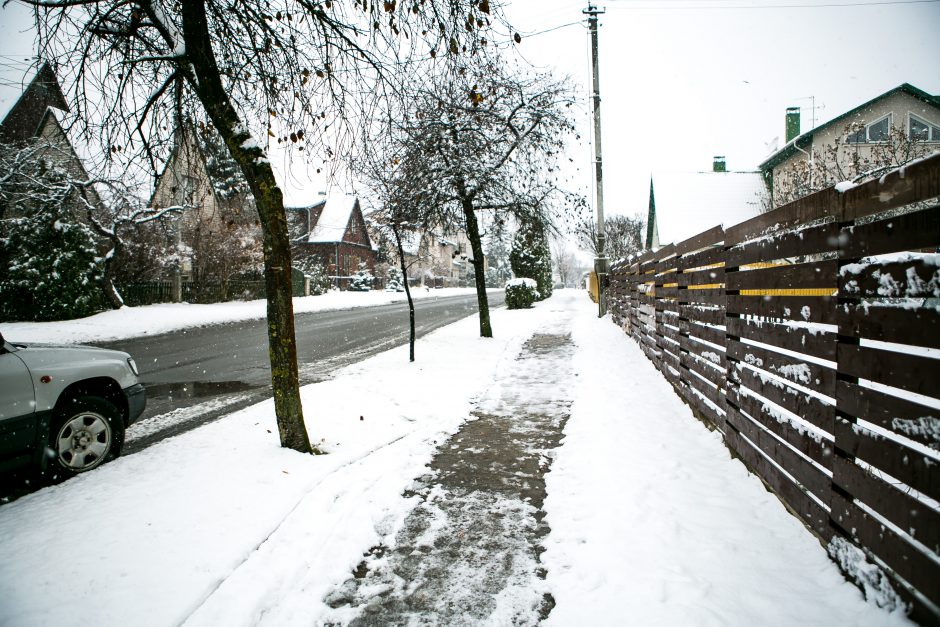 Kaune iškrito pirmasis sniegas