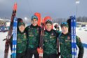 Sėkmė: Lietuvos biatlonininkai (iš kairės) T. Kaukėnas, V. Strolia, K. Dombrovskis ir M. Fominas pasaulio taurės varžybose Suomijoje užfiksavo istorinį rezultatą.